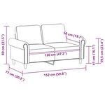 vidaXL Canapé à 2 places Noir 120 cm Similicuir