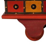 vidaXL Boîte de rangement Rouge 110x40x40 cm Bois d'acacia massif
