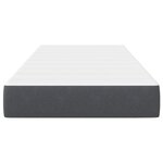 vidaXL Matelas à ressorts ensachés Gris Foncé Mi-ferme 80x200x20 cm Tissu