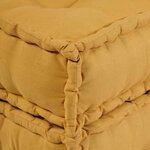 vidaXL Pouf modulaire jaune 70x70x36 tissu