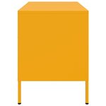 vidaXL Meuble TV jaune moutarde 68x39x50 5 cm acier