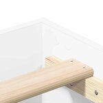 vidaXL Cadre de lit 2 Pièces Blanc 152 x 203 cm Bois d'ingénierie