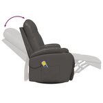 vidaXL Fauteuil à bascule de massage Anthracite Similicuir