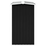 vidaXL Abri de stockage à bois Acier galvanisé 172x91x154cm Anthracite