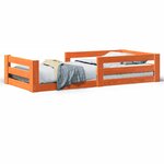 vidaXL Cadre de lit sans matelas cire marron 70x140 cm bois pin massif