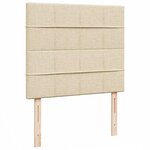 vidaXL Cadre de lit ottoman avec matelas crème 120x190 cm tissu