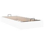 vidaXL Cadre de lit ottoman sans matelas blanc 100x200 cm similicuir