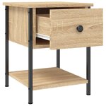 vidaXL Tables de chevet 2 Pièces chêne sonoma 34x35 5x45 cm