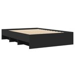 vidaXL Cadre de lit noir 140x190 cm bois d'ingénierie