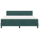 vidaXL Lit à ressorts avec matelas Vert foncé 180 x 200 cm tissu