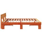 vidaXL Cadre de lit Marron cire 200 x 200 cm Bois massif en pin