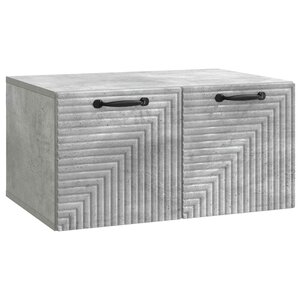 vidaXL Meuble TV mural Gris béton 59 5 x 41 x 30 cm Bois d'ingénierie