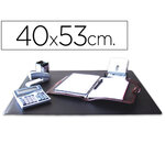 Sous-main q-connect simple pvc coins arrondis dessous mousse antidérapant bord soudé 40x53cm coloris noir