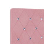 Lit vidaXL Rose 120x190 cm Velours