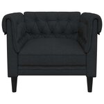 vidaXL Fauteuil Chesterfield noir tissu