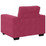 vidaXL Ensemble de canapés 3 Pièces avec coussins Rouge bordeaux Velours
