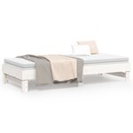 vidaXL Lit coulissant Blanc 2x(80x200) cm Bois de pin massif
