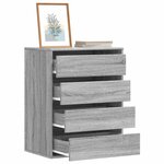 vidaXL Commode d'angle sonoma gris 60x41x76 cm bois d'ingénierie