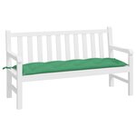 vidaXL Coussin de banc de jardin vert 150x50x7 cm tissu oxford