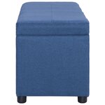 vidaXL Banc avec compartiment de rangement 116 cm Bleu Polyester