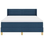 vidaXL Lit à ressorts avec matelas Bleu 200 x 160 cm tissu