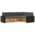 vidaXL Ensemble de canapés d'extérieur 4 Pièces Naturel et Anthracite