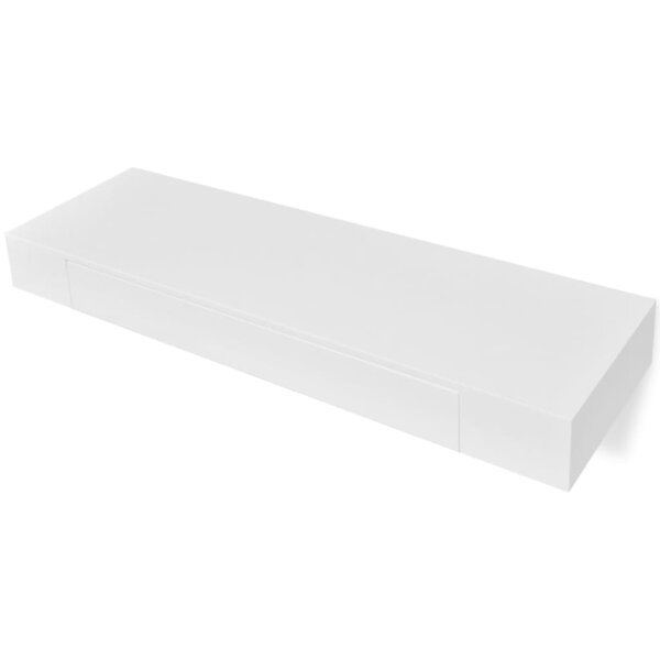 vidaXL Étagères murales avec tiroirs 2 Pièces Blanc 80 cm