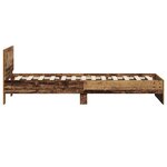 vidaXL Cadre de lit sans matelas et tête de lit  bois ancien  75x190 cm