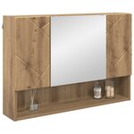 vidaXL Armoire Miroir Montage mural Chêne artisanal 80 x 17 x 55 cm