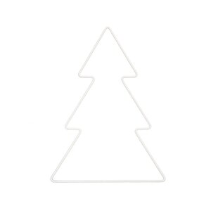 Sapin métallique blanc 14 x 20 cm