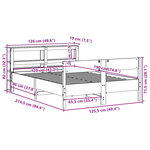vidaXL Cadre de lit sans matelas 120x190 cm bois de pin massif