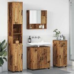 vidaXL Ensemble de mobilier de salle de bain 4 Pièces Bois Ancien