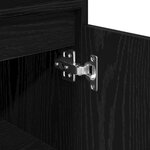 Meuble de salle de bains vidaXL Noir Chêne 30x30x100 cm Bois d'ingénierie