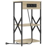 vidaXL Cabinet de chevet avec étagère Chêne sonoma 41 x 31 x 76 cm