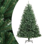 vidaXL Sapin de Noël artificiel à charnières avec support vert 210 cm