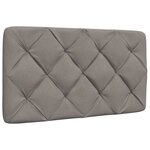 vidaXL Lit avec matelas taupe 90x200 cm tissu