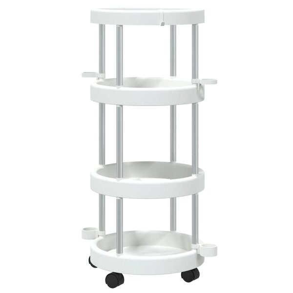 vidaXL Chariot de ménage avec panier de rangement Aluminium