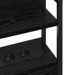vidaXL Tête de lit de rangement Chêne noir 120 cm Bois d'ingénierie