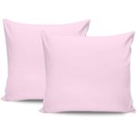 Parure de lit - housse de couette 220 x 240 + 2 taies d'oreiller 60 x 60 - Satiné coton - Rose