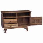 vidaXL Buffet avec tiroir Naturel 100 x 30 x 68 cm Bois de teck massif