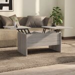 vidaXL Table basse sonoma gris 80x50x42 5 cm bois d'ingénierie