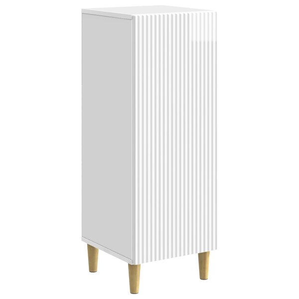 vidaXL Buffet Blanc brillant 33 x 34 5 x 90 cm Bois d'ingénierie