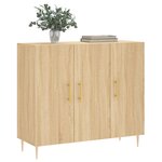 vidaXL Buffet chêne sonoma 90x34x80 cm bois d'ingénierie