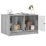 vidaXL Table basse avec portes en verre sonoma gris 68x50x42 cm
