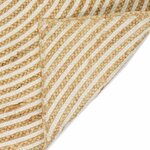 vidaXL Tapis Naturel et Blanc 60 x 250 cm Jute