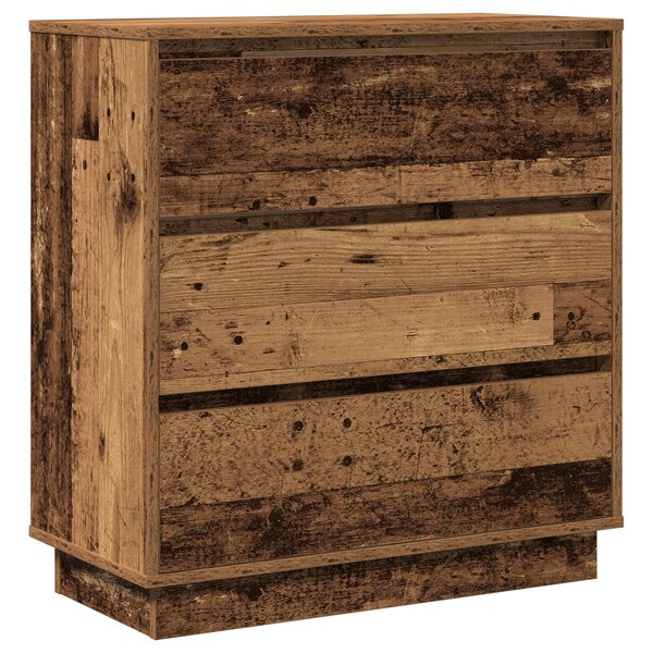 Table de chevet vidaXL avec LED en bois vieilli 71x34 5x75 cm en bois d'ingénierie