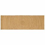 vidaXL Tapis de surface Rectangulaire Marron 80 x 200 cm Jute