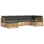 vidaXL Ensemble de canapés d'extérieur 6 pc Blanc et anthracite