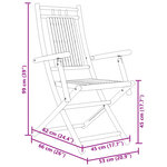 vidaXL Chaises pliables de jardin lot de 6 53x66x99 cm bambou
