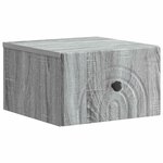 vidaXL Cabinet de chevet mural 2 pc Sonoma gris 33 x 34 5 x 20 cm